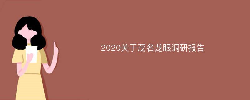 2020关于茂名龙眼调研报告