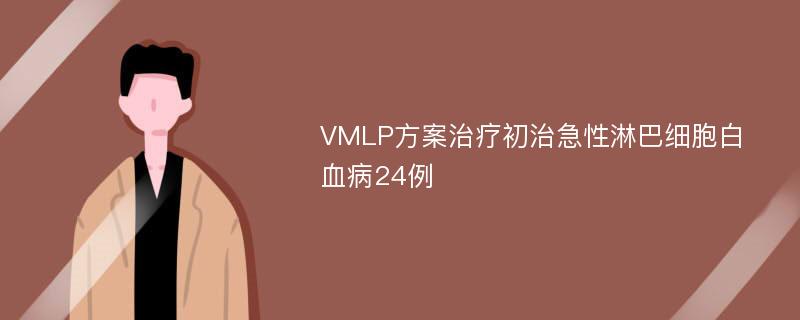 VMLP方案治疗初治急性淋巴细胞白血病24例